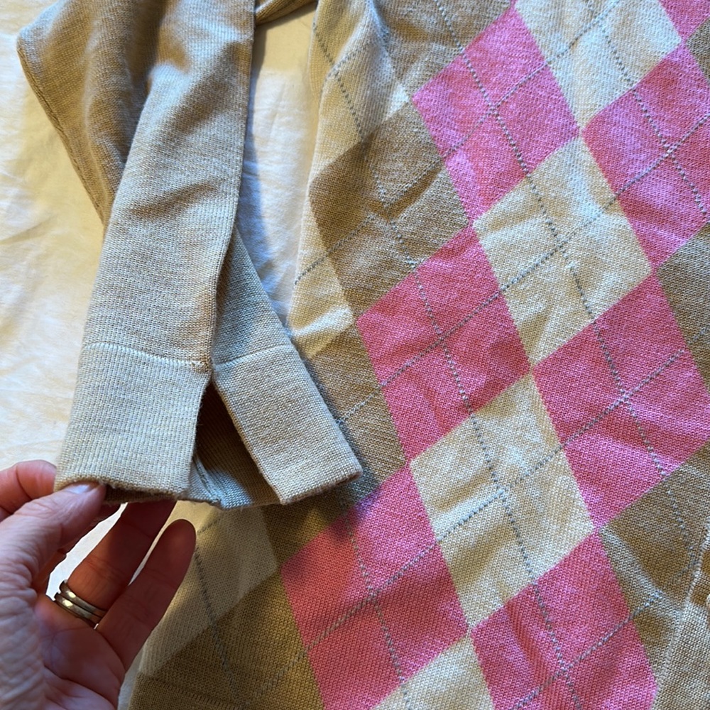 Lilly Pulitzer Cardigan Argyle Sweater - Picture 3 of 10